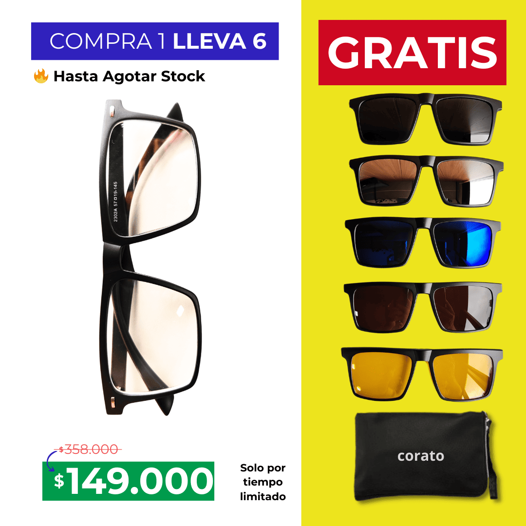 Gafas Multicolores 6 en 1 - COMPRA 1 LLEVA 6