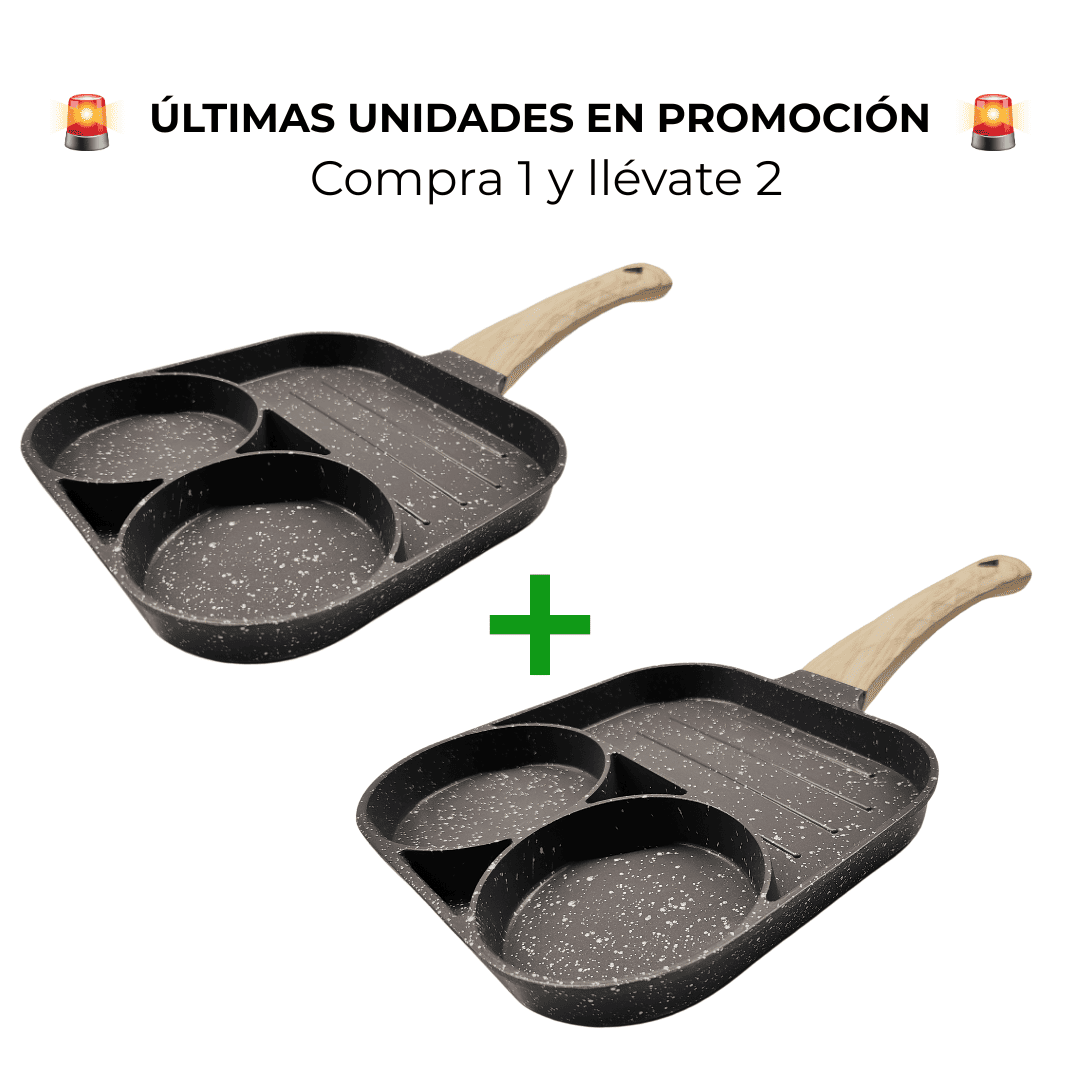 Sartén 3 en 1 antiadherente - COMPRA 1 LLEVA 2