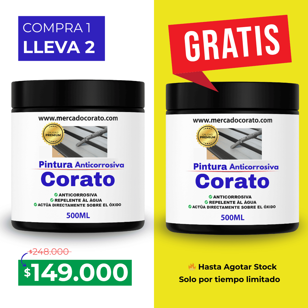 Pintura Anticorrosiva Corato 500ml - COMPRA 1 LLEVA 2