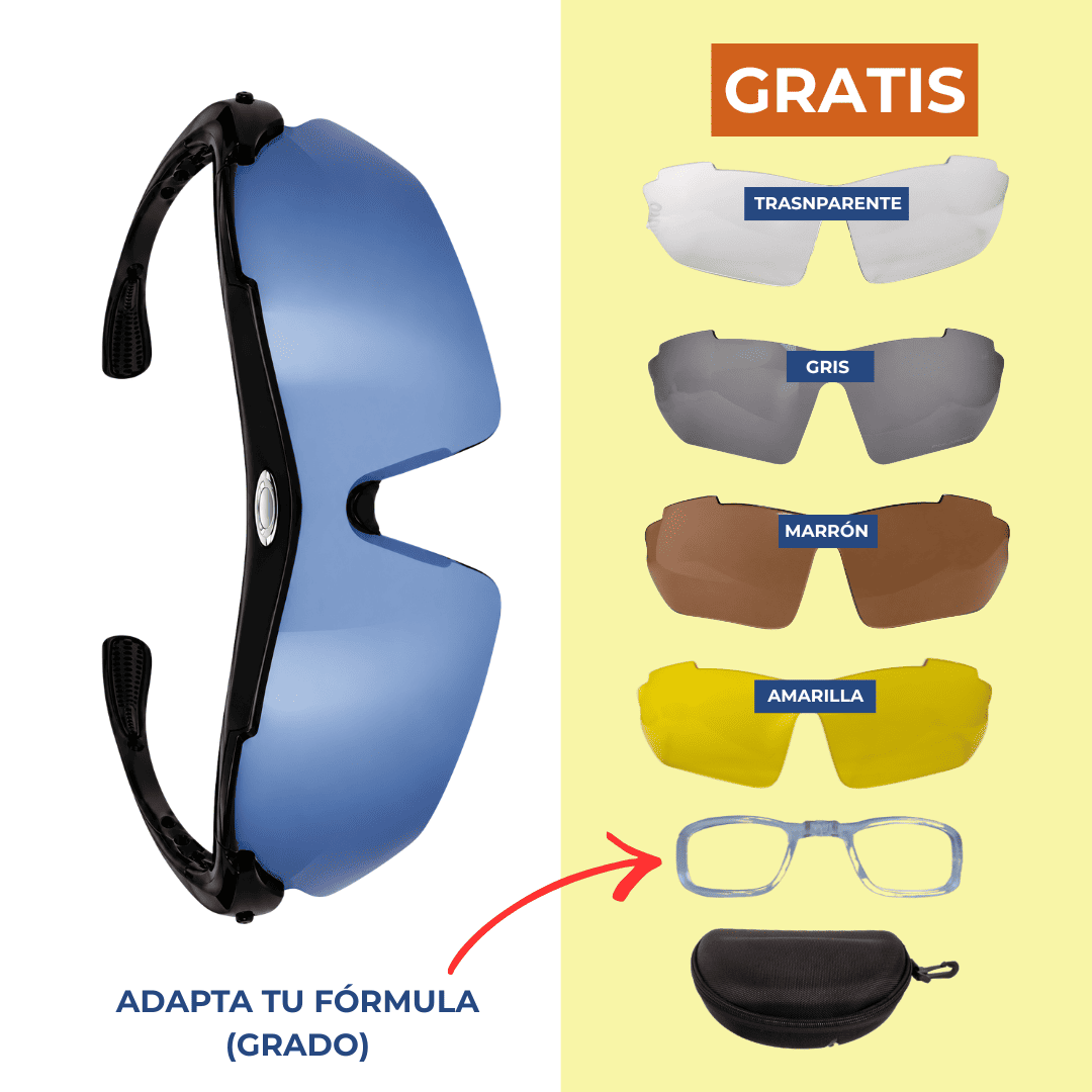 Gafas Deportivas Multicolores Rockbros 6 en 1 + REGALOS