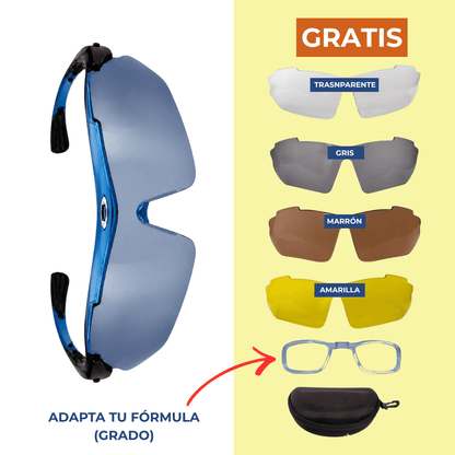 Gafas Deportivas Multicolores 6 en 1 + Accesorios GRATIS