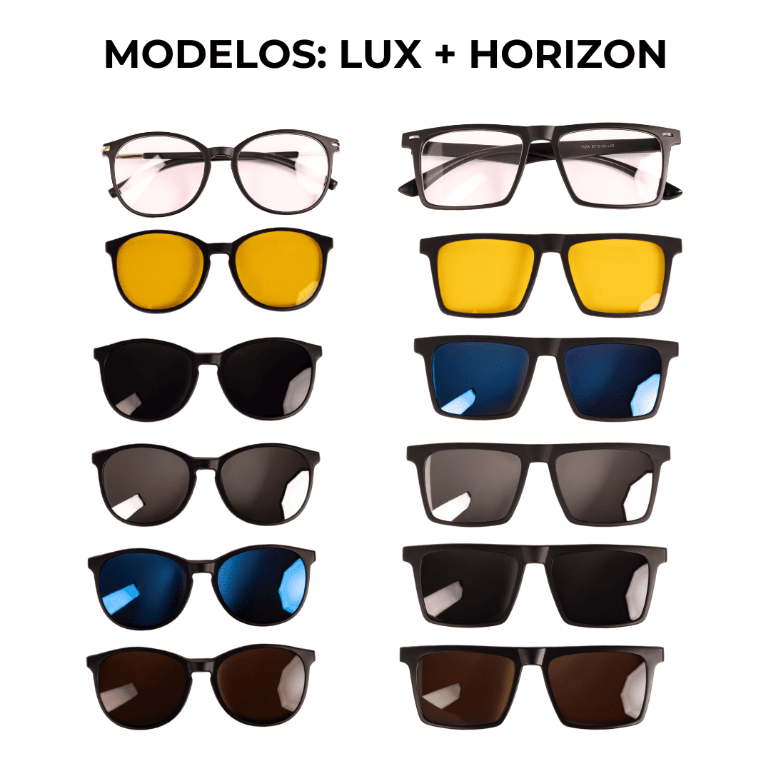 Kit Gafas 6 en 1 - Compatible con fórmula + Lentes Intercambiables (40% OFF en la segunda unidad)