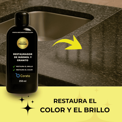 Restaurador Mármol y Granito 250ml – Brillo inmediato | Lleva 1 GRATIS