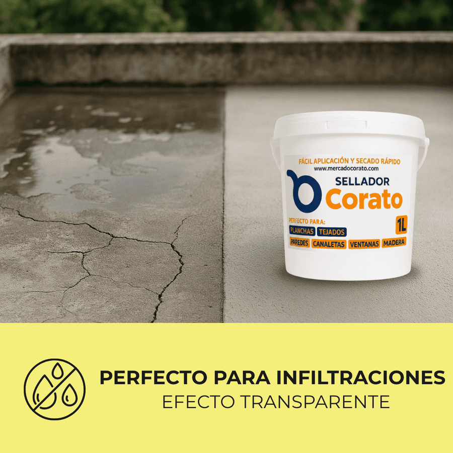 Sellador Corato 1L – Perfecto para filtraciones en terrazas | Lleva más 1 GRATIS