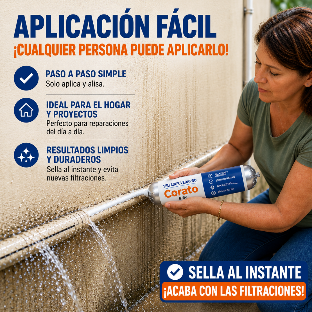 Sellador VedaPró Corato 870g – Impermeabilizante Instantáneo