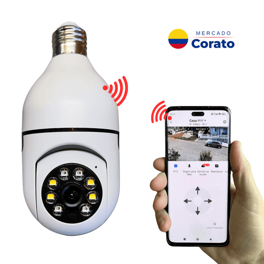 Camara Bombillo De Seguridad 360°