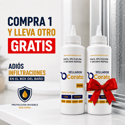 Sellador Impermeabilizante Corato 250ml – Perfecto para filtraciones en el box del baño | Lleva más 1 GRATIS