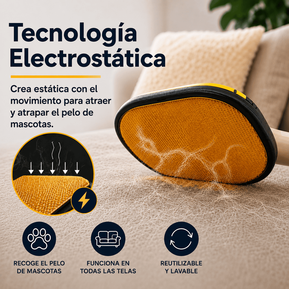 Guante Removedor de Pelos Reutilizable - ENVÍO GRATIS