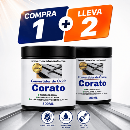 Convertidor de Óxido Corato 500ml – Elimina el óxido - ¡Compra 1 y Llévate 2