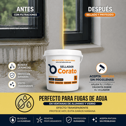 Sellador Impermeabilizante Corato 1L – Elimina filtraciones y humedad