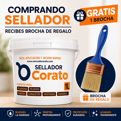 Sellador Impermeabilizante Corato 1L – Elimina filtraciones y humedad | Brocha GRATIS