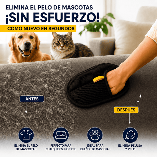Guante Mágico Multiuso Reutilizable - Quita Pelos y Pelusas | ENVÍO GRATIS
