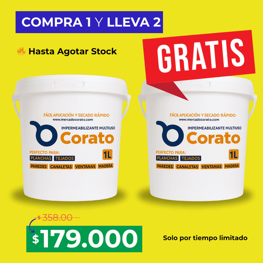 COMPRA 1 y LLEVA 2 Impermeabilizantes Multiuso Corato
