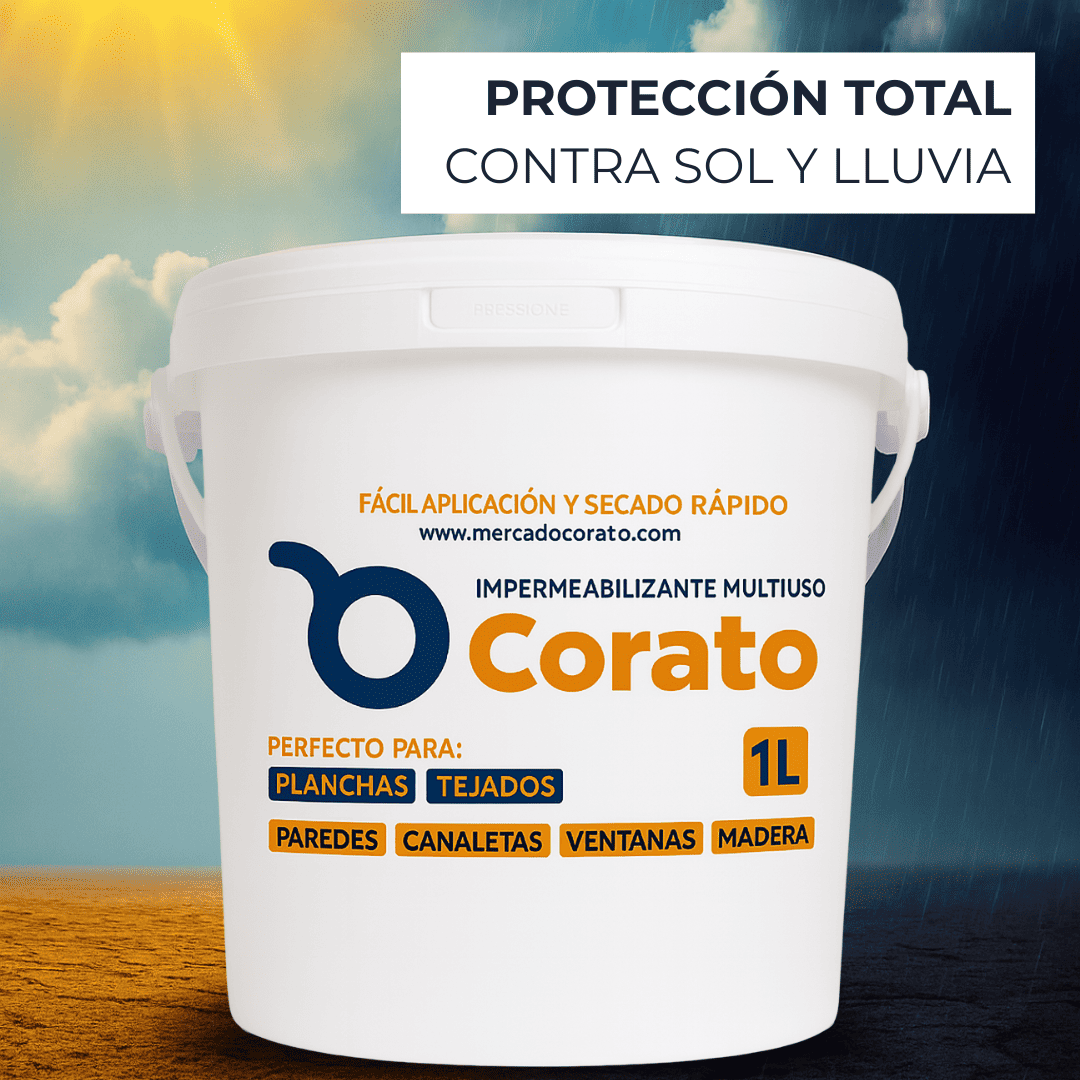Sellador Corato 1L – Perfecto para filtraciones en pérgolas | Más brocha GRATIS