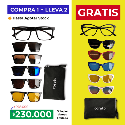 Gafas Multicolores para Parejas - COMPRA 1 KIT y LLÉVATE OTRO GRATIS