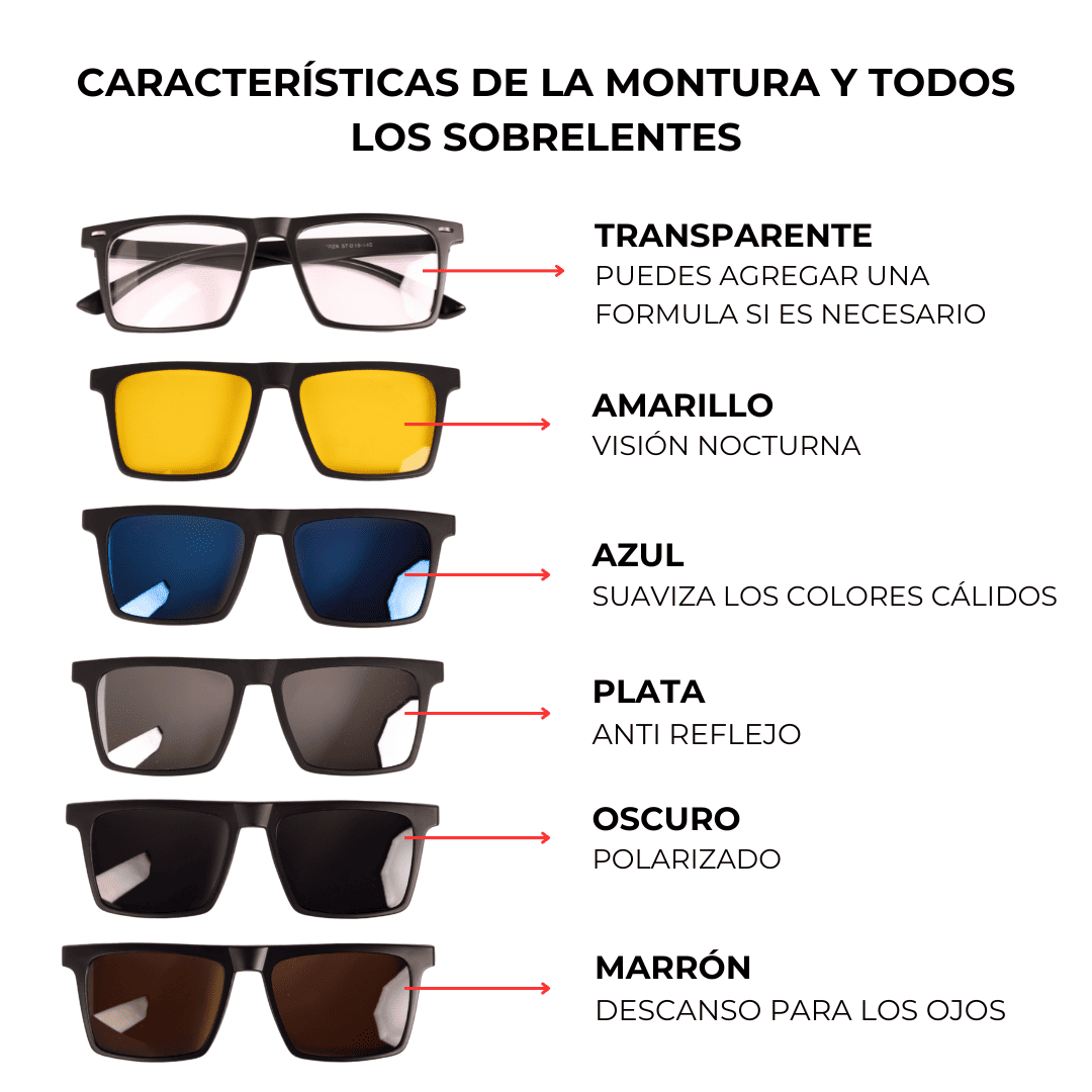 Gafas Multicolores 6 en 1 - COMPRA 1 LLEVA 6