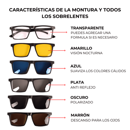 Gafas Multicolores 6 en 1 - COMPRA 1 LLEVA 6
