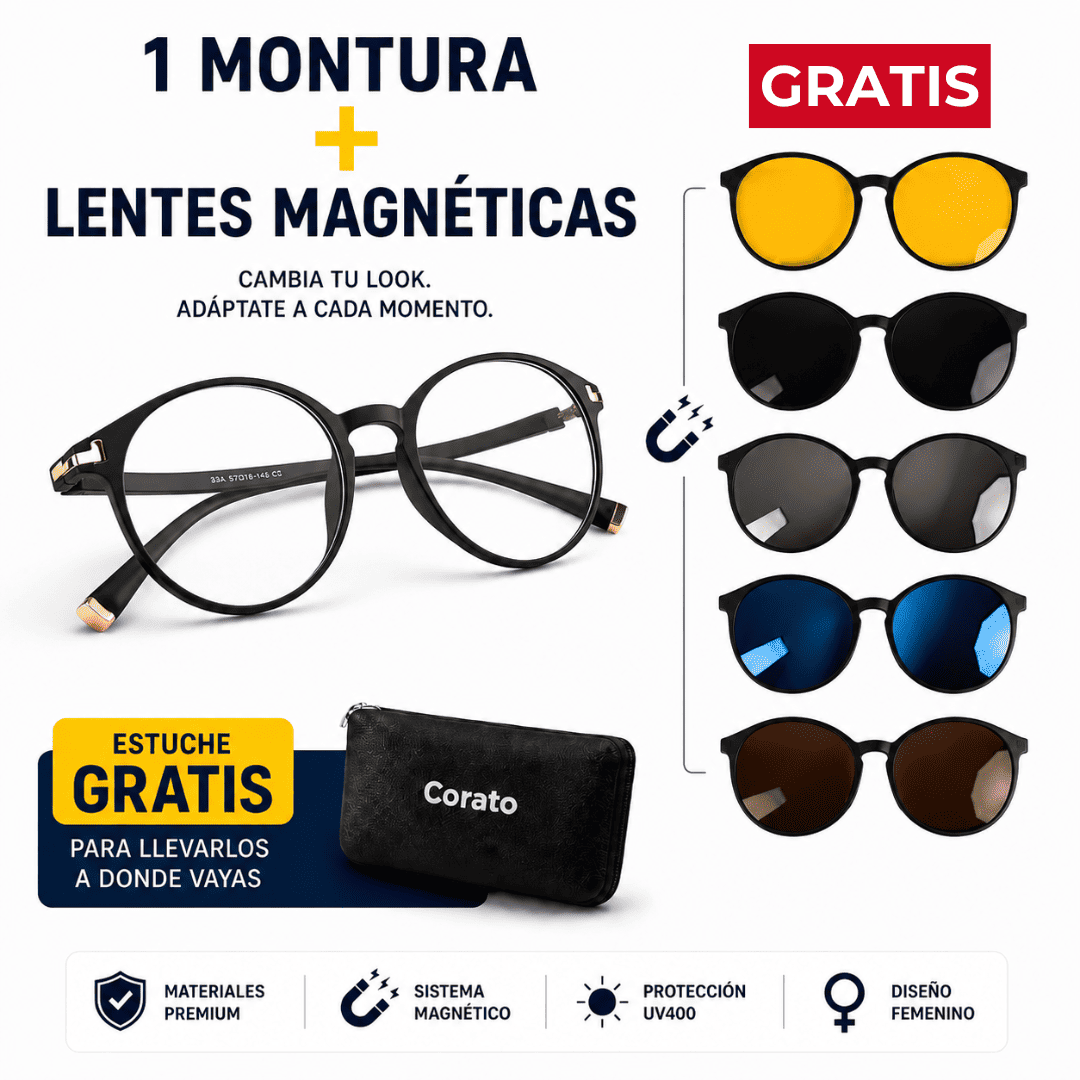 Gafas 6 en 1 Lux + Lentes Intercambiables GRÁTIS | Compatible con fórmula