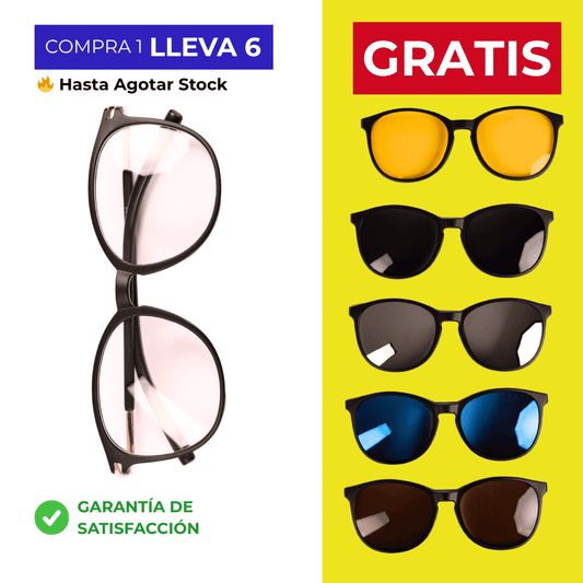 Gafas Multicolores 6 en 1 - COMPRA 1 LLEVA 6