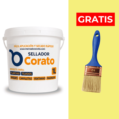 Sellador Corato 1L – Perfecto para filtraciones en pérgolas | Más brocha GRATIS