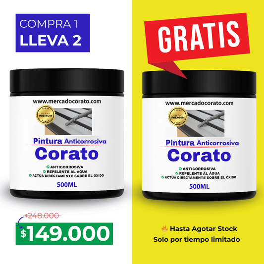 Pintura Anticorrosiva Corato 500ml - COMPRA 1 LLEVA 2