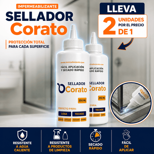 Sellador Corato 250ml – Elimina filtraciones y humedad en el box del baño